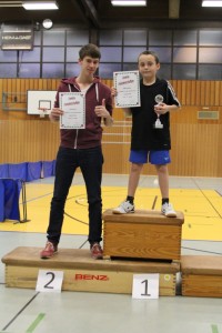 Nicht nur auf dem Podium auf Augenhöhe: Leon und Marc